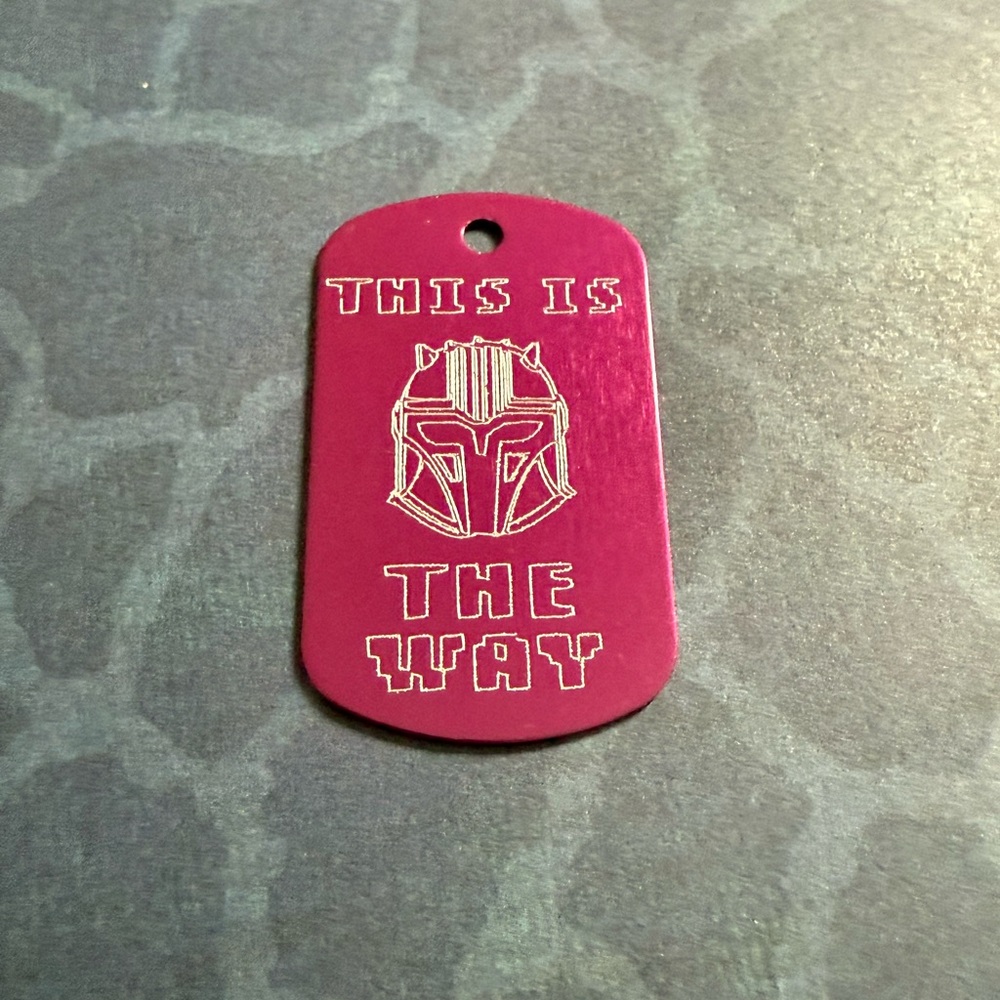 New This is the way armorer helmet Mandelorian Star Wars dog tag original cool